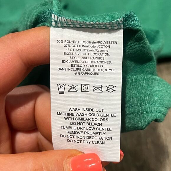 NWOT 2 Pack Womens Shirts V-Neckline Short Sleeve Pullover Green Size 3XL - Picture 5 of 5